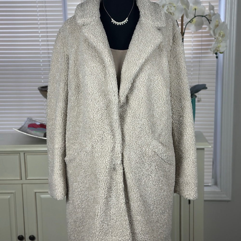 Cozy Beige Teddy Coat